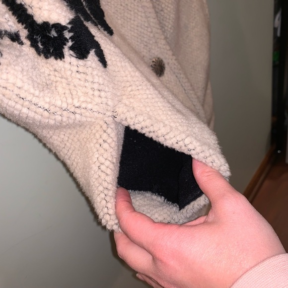 Black Diamond Vintage Snowflake Warm Fuzzy Winter Vest Small Fair Isle Black Tan - Picture 8 of 11